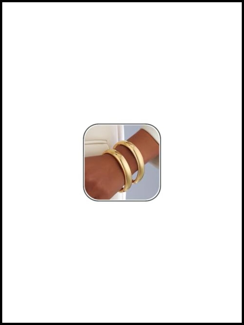 Gold Plated Bangle Set for Women, Hinged Cuff Bracelets, Stackable Gold Arm